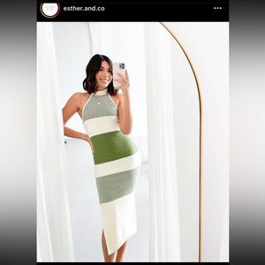 Knit Bodycon Halter Dress